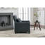 Futon fauteuil-lit escamotable 31 po, cuir noir, ajustable, tissu d'usure, porto, porte-gobelet, canapé-lit convertible en cuir déformable pour salon Tiny House