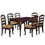 Ensemble de chaises de salle à manger en bois massif de style transitionnel à finition noyer foncé 2 pièces