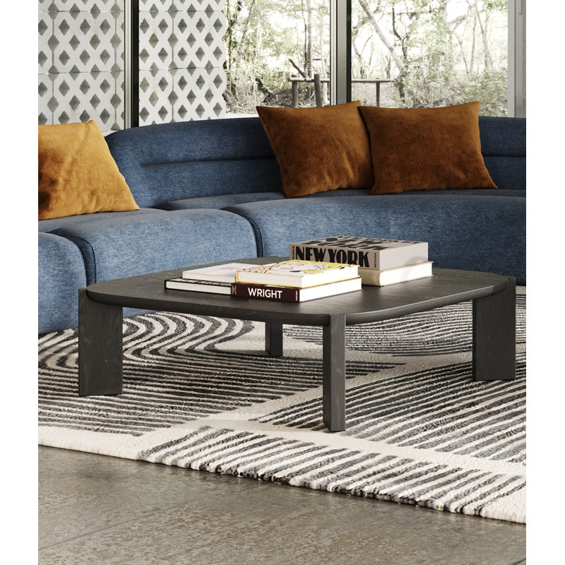 Noah - Table basse carrée moderne brun foncé