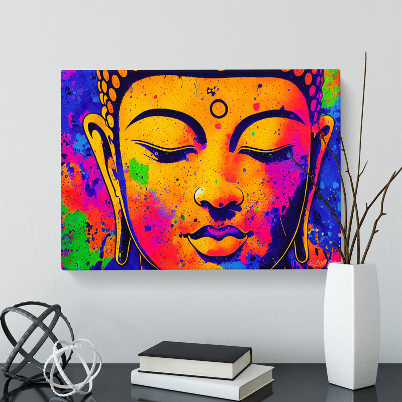 Colourful Buddha Vol.2 Abstract - Wrapped Canvas, 35cm H x 50cm W x 3cm D