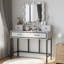 Meuble-lavabo avec miroir 3 lumières Hollywood et 4 tiroirs-1676425127