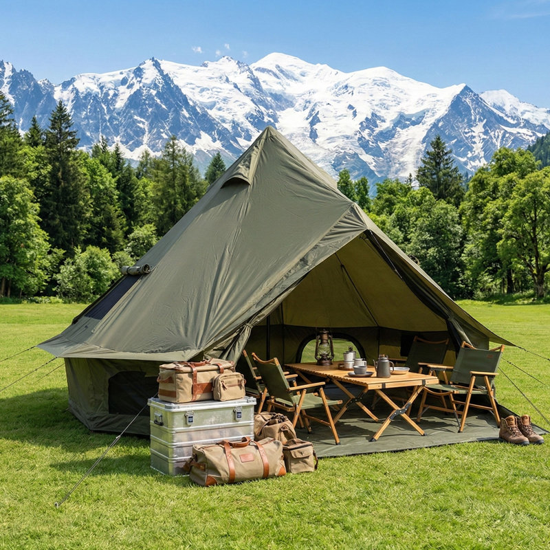 Tente de campement 4 saisons 9,8 pi Bell Green, Vert