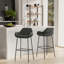 Tabouret de bar contemporain en similicuir avec siège et dossier rembourrés Mira-1331561246