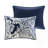 7 Piece Cotton Printed Comforter Set Indigo Queen