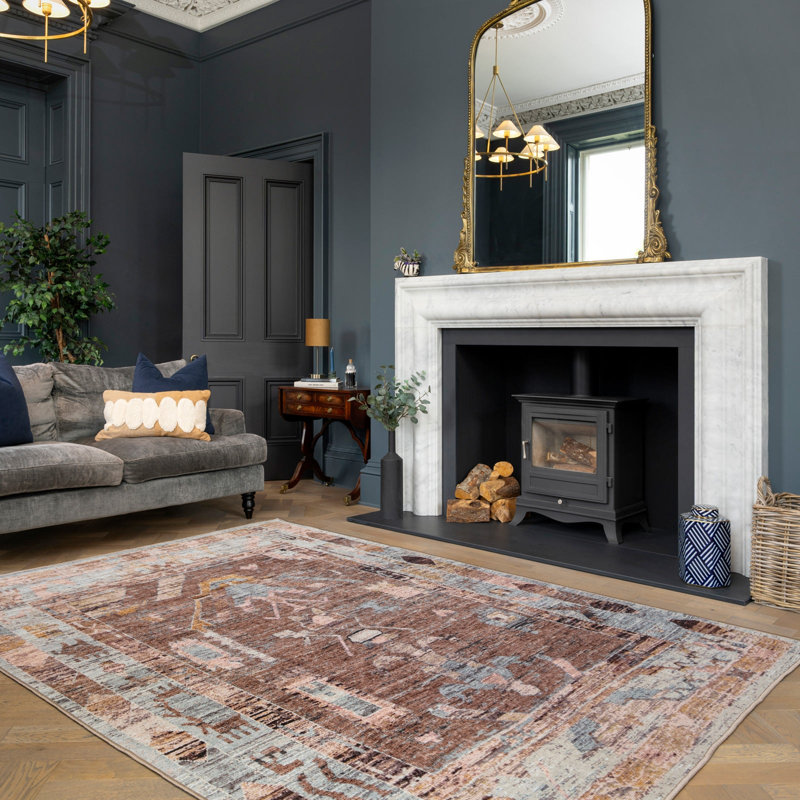 Tayshawna Vintage Look Cotton Machine Tufted Area Rug, 120cm x 170cm
