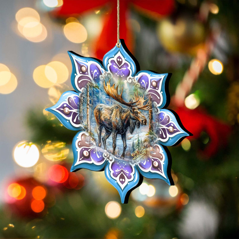 Snowflake Wooden Ornaments By G. Debrekht, Orignal flocon de neige