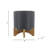8" PLANTER W/ WOOD STAND, MATTE GRAY-251004513