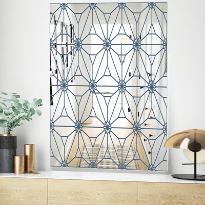 Blue Illusion - Mid-Century Mirror - Wall Mirror