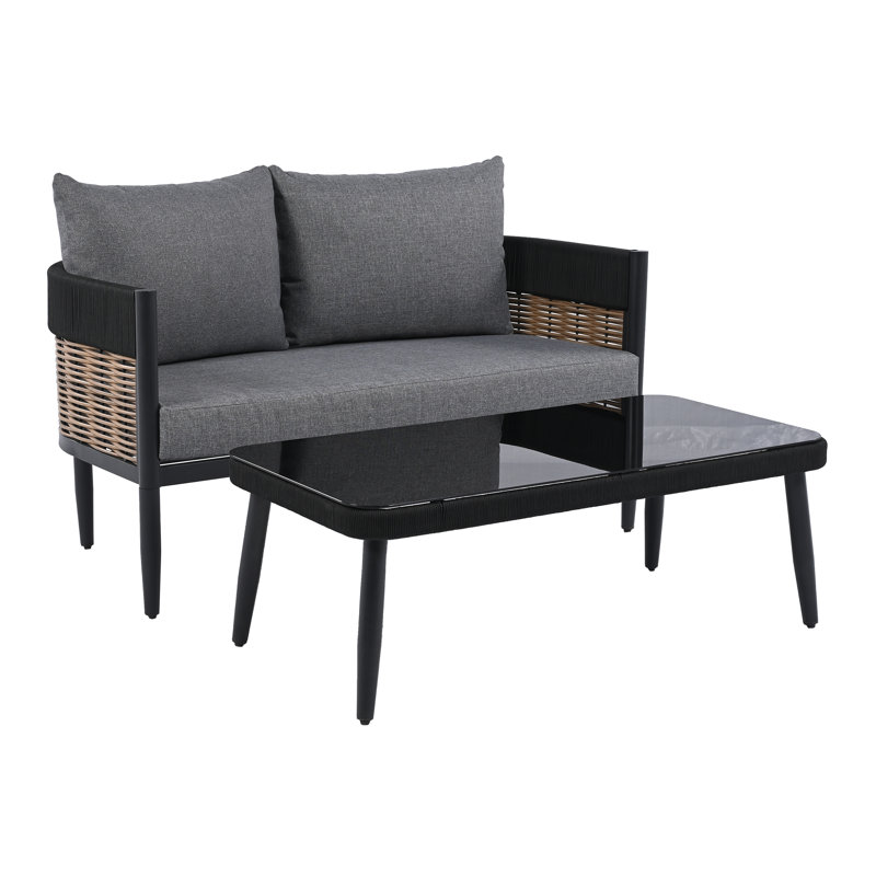Corrente Bench + Table, Gray