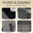 4 Pieces Outdoor Patio Furniture Sets Garden Rattan Chair Wicker Set with Ottoman & Tempered Glass Coffee Table Weather Resistant Cushion-390232974