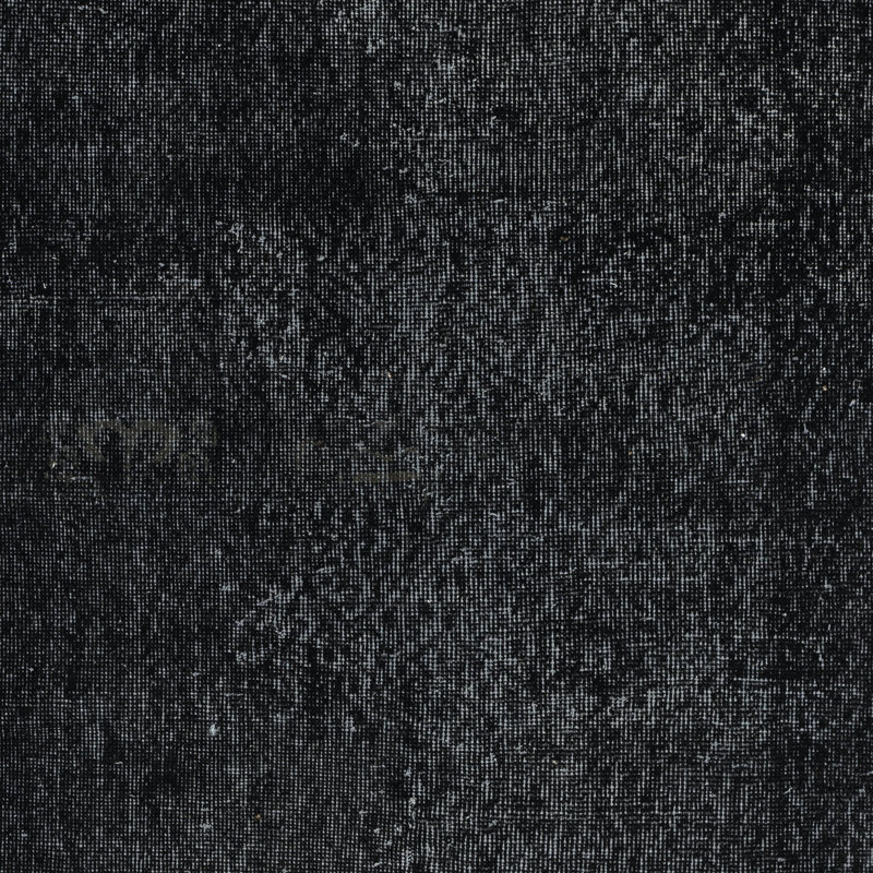 Tapis noir en laine surteint à la main 3,7 x 6,7 pi. Tapis turc rétro pour le salon
