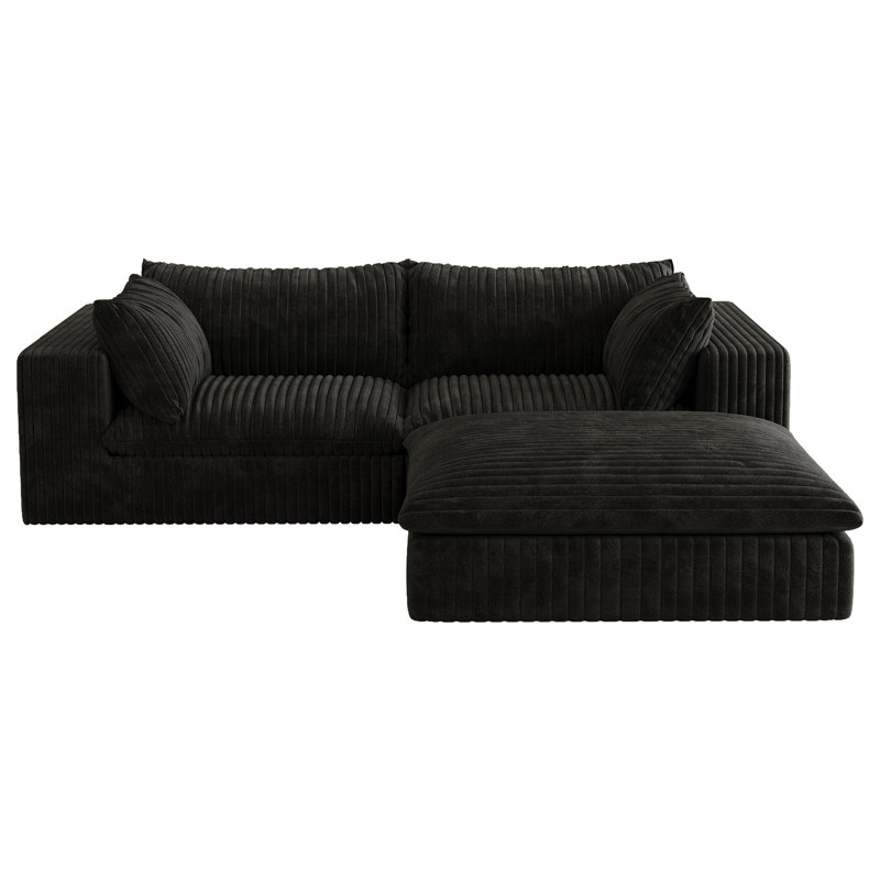 Canapé 39,8 pouces Cloud, 24" H x 78.8" W x 78.8" D, Black