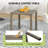 Heim 1-Piece Taupe Aluminum Outdoor Side Table-122506436