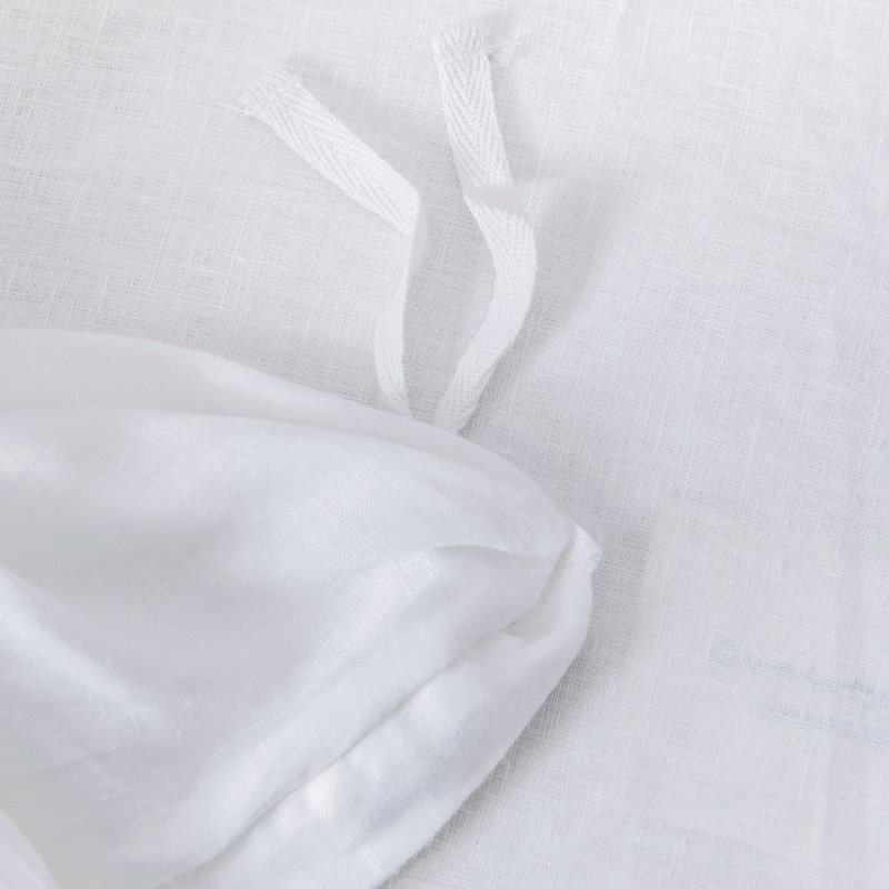 French Linen Duvet Cover Set – Stonewashed Soft & All-Season Comfort, Queen Duvet Cover + 2 Standard Shams, White