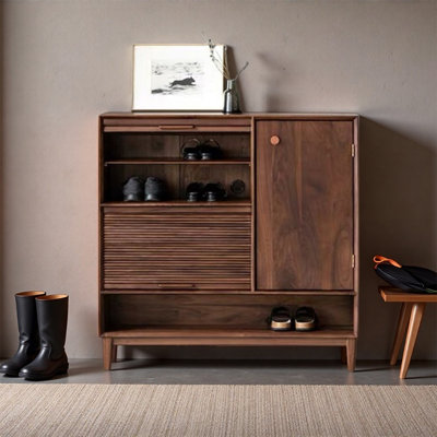 Japanese style minimalist storage shoe cabinet