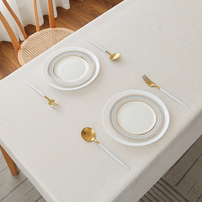 Table Cloth Glitter  70  Round  Gold, Cream