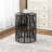 Set Of 2 Hollow-Carved Round Metal End Tables-906810815