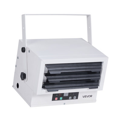 Chaufferette de garage électrique, appareil de chauffage de plafond de 5000 watts (2500 / 5000W), avec télécommande et protection contre la surchauffe et à faible bruit croisé, commercial pour entrepôt d'atelier intérieur, blanc 240V