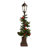 Pre-lit Decorated Lamp Post with Evergreen Garland