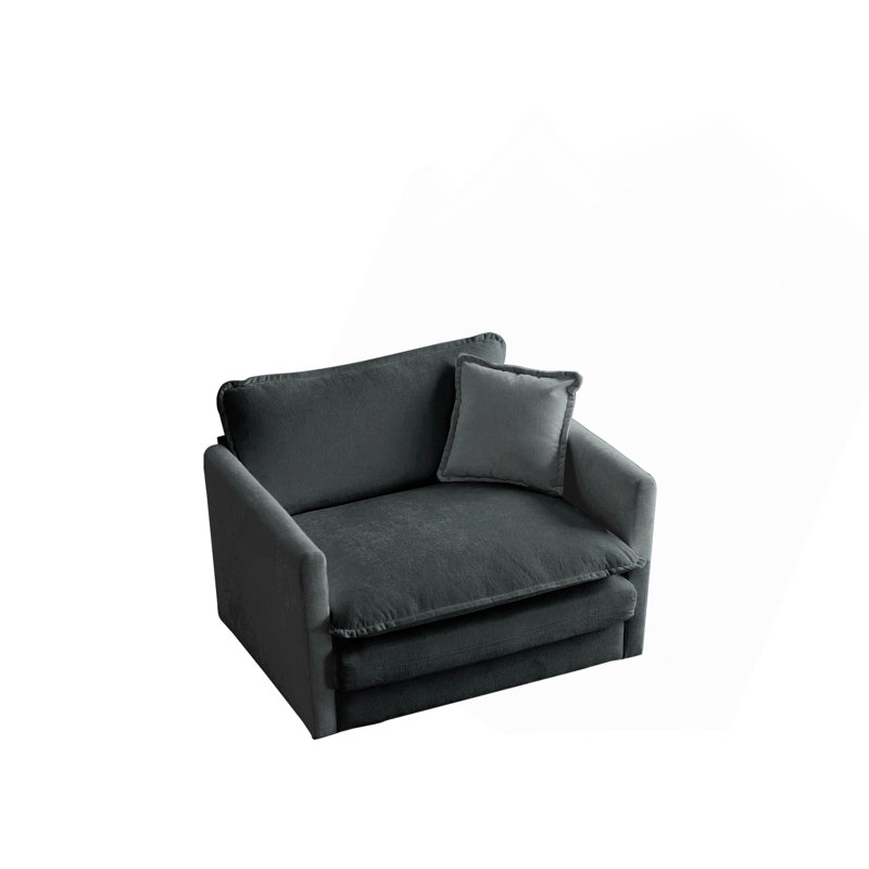 Fauteuil de salon rembourré Comfy, Gris