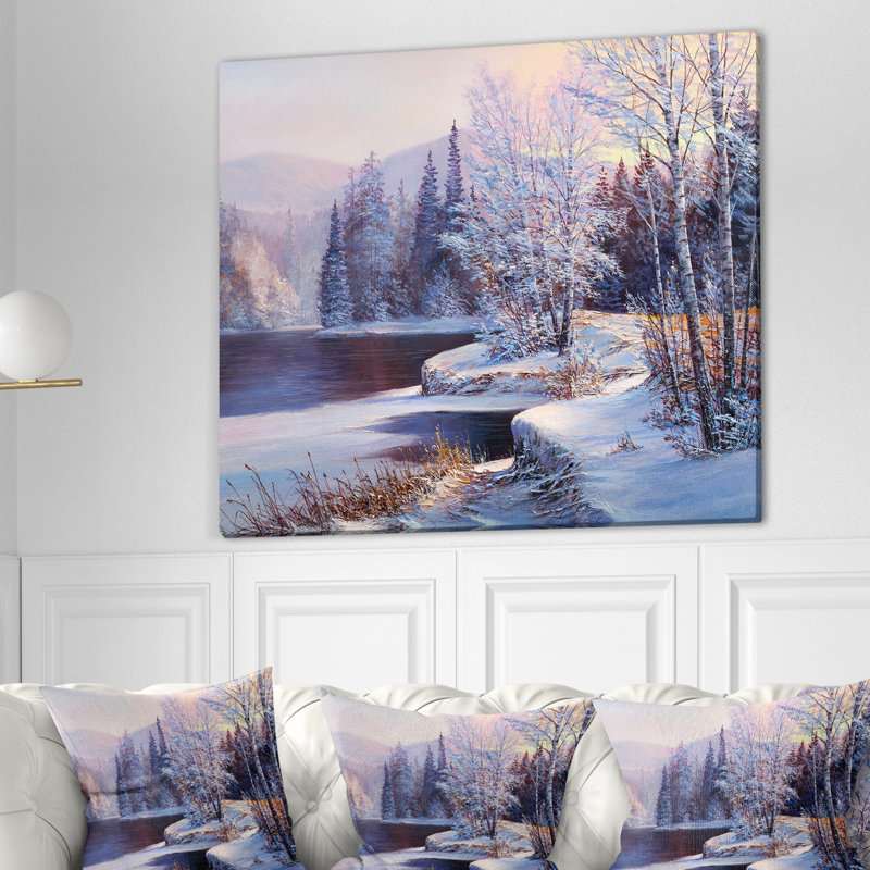 « christmas forest », impression, H 30 po x l 40 po x P 1,5 po, Toile tendue