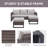 Naresa 74'' Wide Rectangle Wicker Patio Sofa with Cushions-23281777-23281782