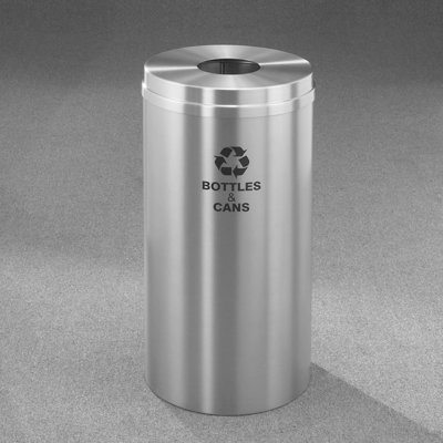 RecyclePro Aluminum Open Recycling Bin - 33 Gallons