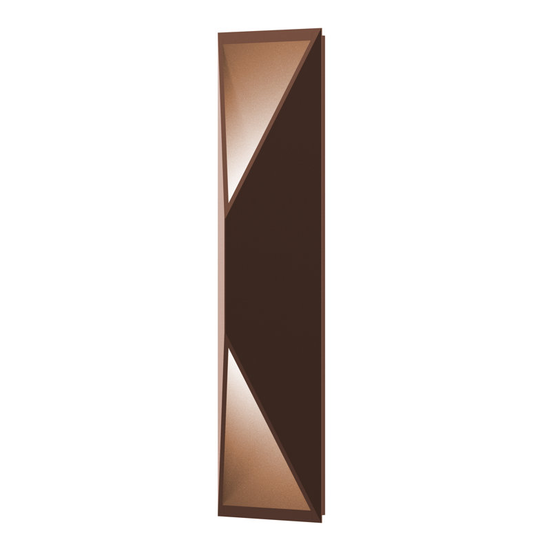 Prisma Textured Bronze LED Flush Mounted Sconce 18 in