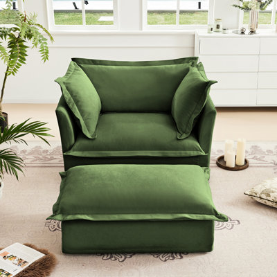 Fauteuil en chenille, assise spacieuse et confortable, tissu respirant, housses amovibles et lavables, idéal pour le salon. Structure en bois robuste et résistante aux taches.