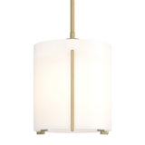 Exos 1 - Light Single Cylinder Pendant with Opal Shade