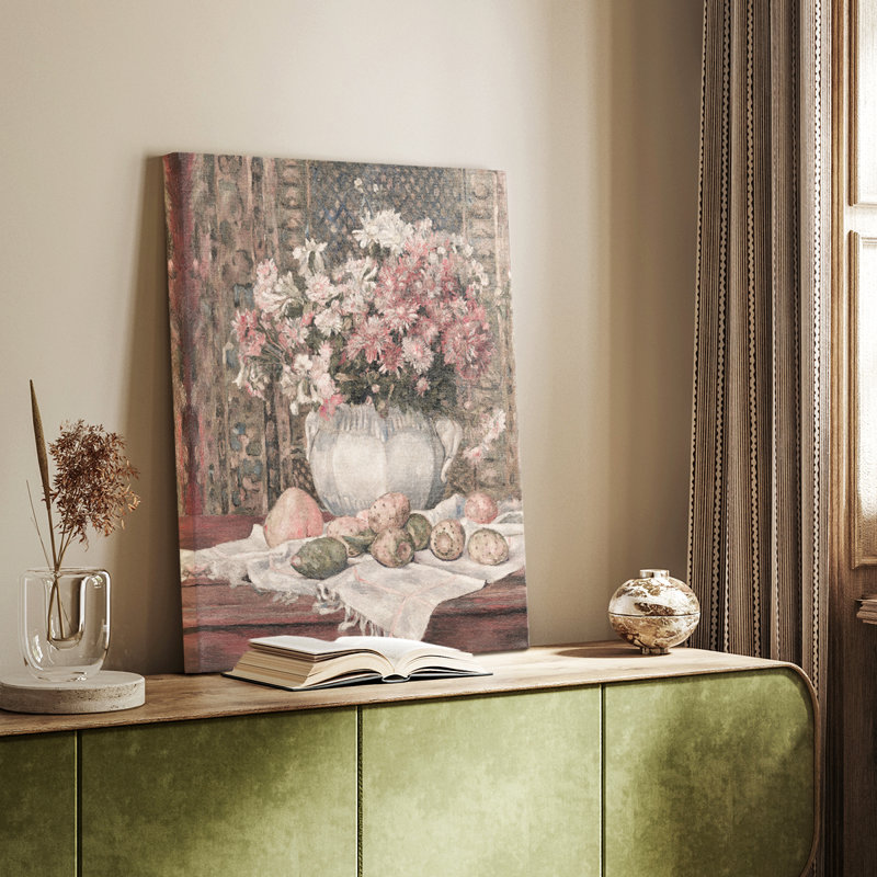 Peinture sur toile encadrée, H 13 po x l 9 po