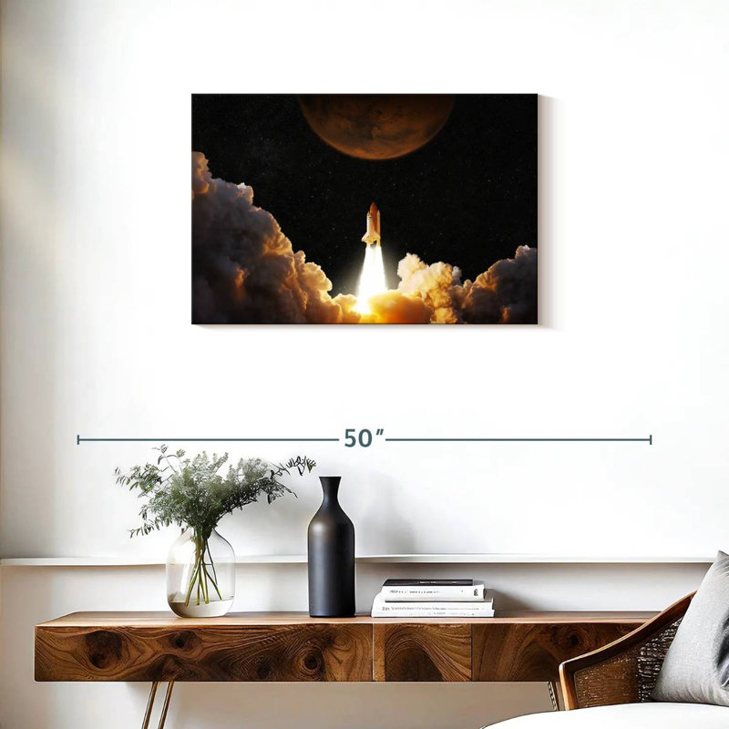 Oberle Rocket Launch, 20" H x 30" W