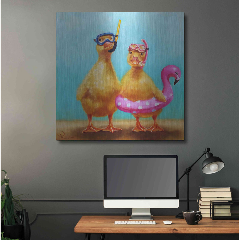 «Pool Party» par Lucia Heffernan, reproduction sur toile sans cadre, H 36 po x l 36 po x P 0,13 po