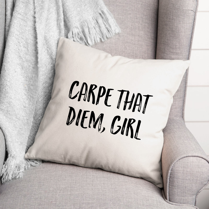 Coussin Carpe That Diem, 16 po x 1 po