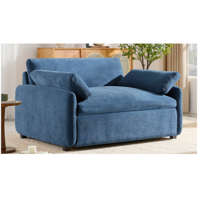 Canapé simple surdimensionné en chenille 50 * 43 ", fauteuil d'appoint large et profond, fauteuil rembourré moderne et confortable, canapé-lit avec coussins pour le salon et l’appartement
