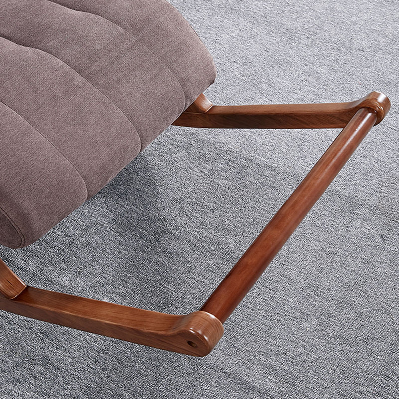 Chaise berçante en bois massif, Café noir