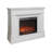 Electric Fireplace with Mantel for Living Room or Bedroom, Realistic Log and Flame Effect, Remote Control, and Timer