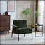 Chaise à accoudoirs minimaliste en métal et en bois avec coussins moelleux pour diverses pièces-1358390864