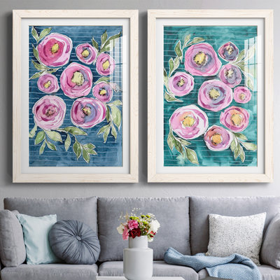 " Floral Radiance I " 2 - Pieces Painting Print