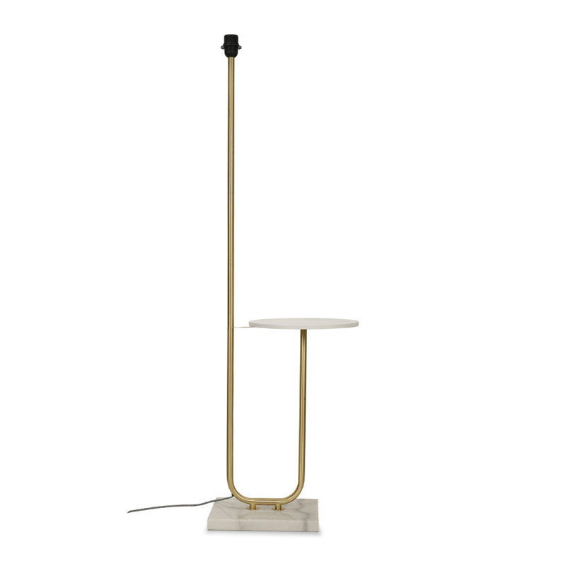 Bashar 131Cm Tray Table Floor Lamp (base only), Gold