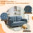 65.4" Chenille Upholstered Loveseat Sofa with Pillow Top Arms, 2 Storage Pockets-1953828080