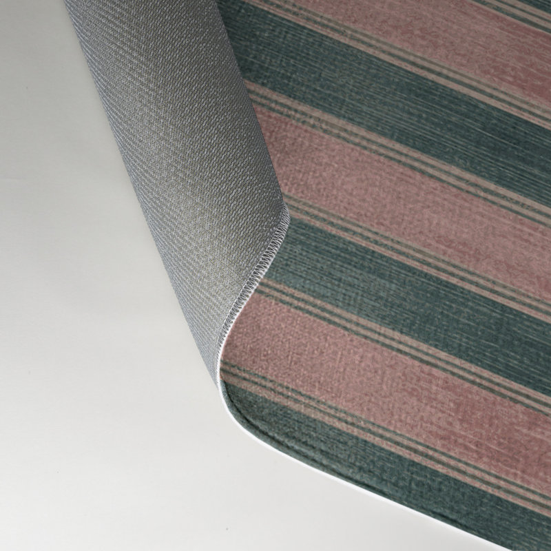 Tapis intérieur / extérieur brun HorizontalStripes, Rectangle 5 pi x 7 pi