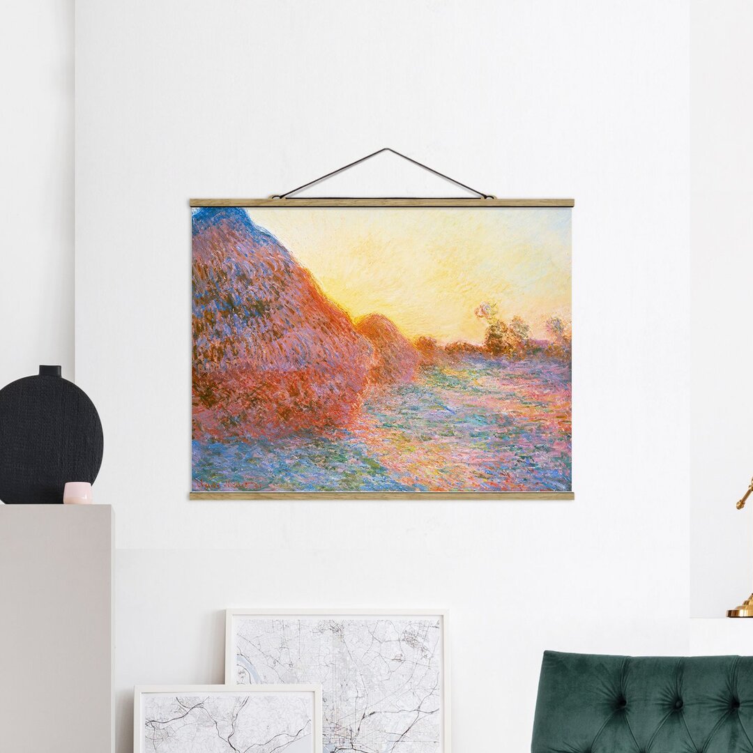 Kunstdruck Strohschober von Claude Monet