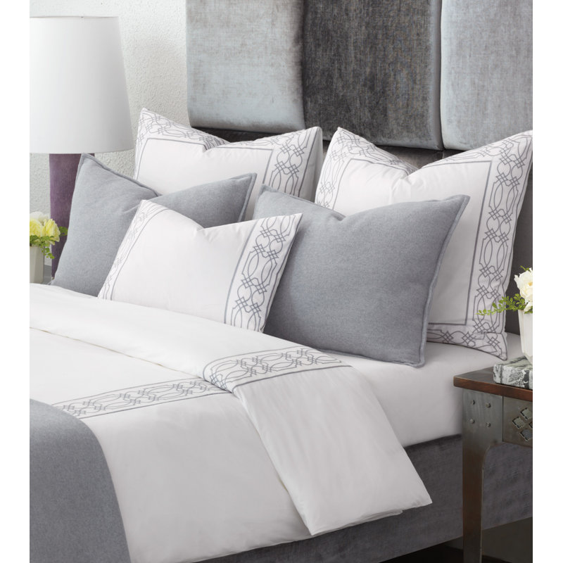 Taie décorative Nicola, Gris, Grand