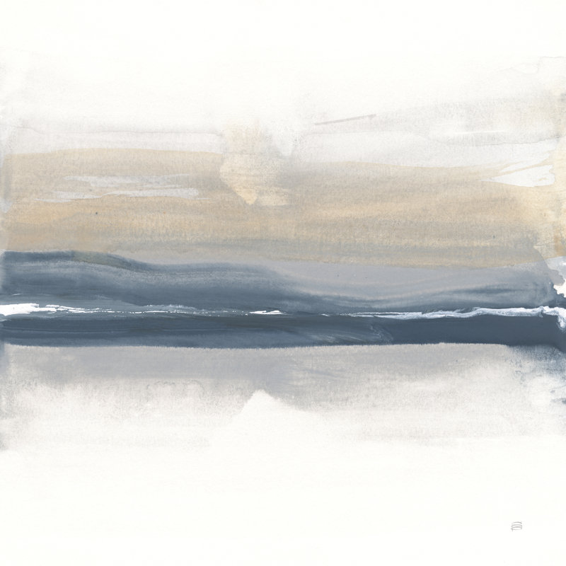 «Tonal Blue Grey II» par Chris Paschke - reproduction imprimée, H 12 po x l 12 po, Non, Toile tendue