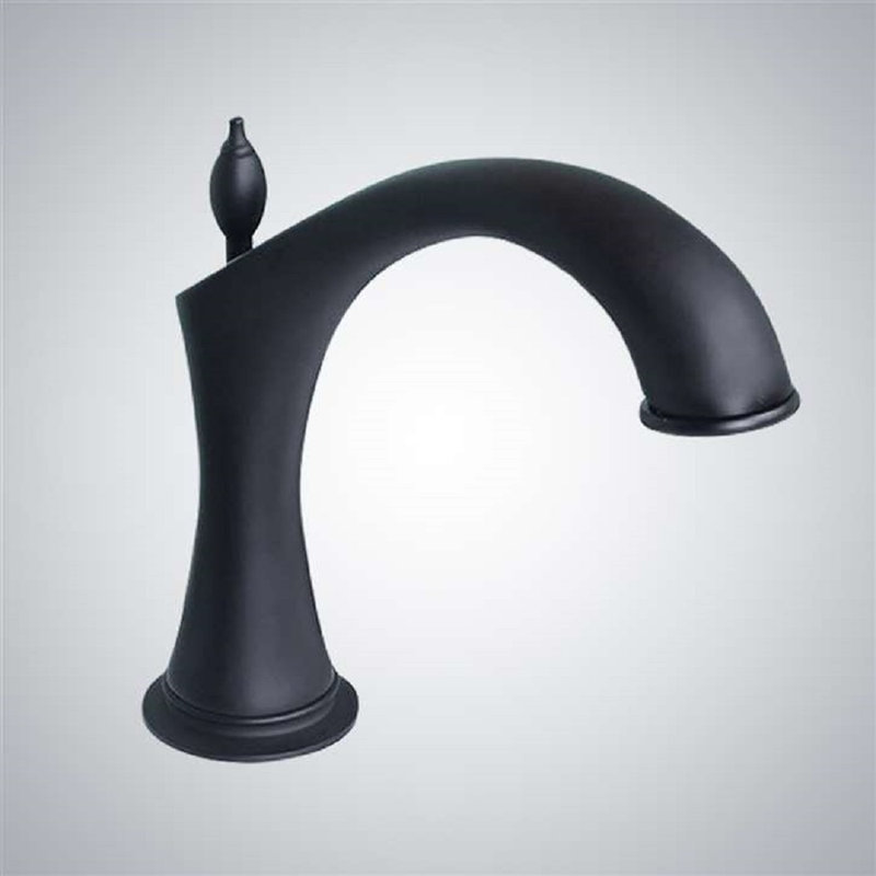 Commercial Widespread Automatic Faucet Sleek Touchless Design for Professional Settings, Matte Black