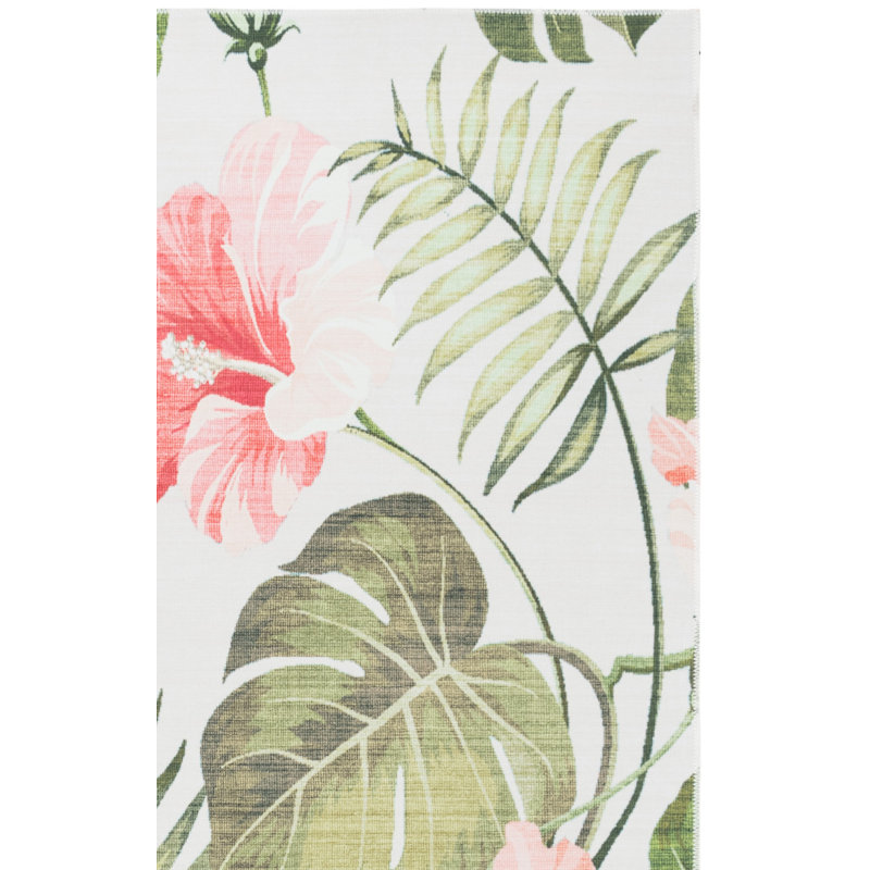 Tapis floral lavable à la machine Borreli 850 Performance, Rectangulaire 3 pi x 5 pi