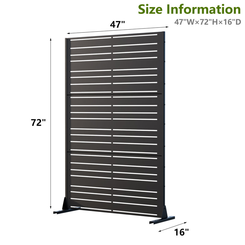 6 ft. H x 4 ft. W Metal Privacy Screen Set Of 2