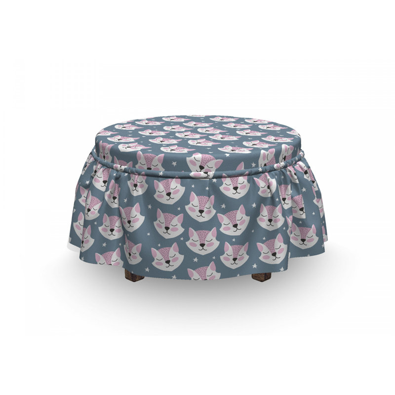 Housse pour repose-pieds sky fox fox étoiles