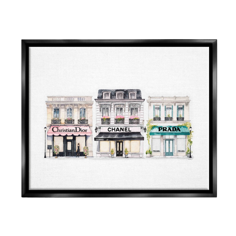 " Urban Fashion Storefronts " by Amanda Greenwood, Cadre flottant noir de jais, H 17 po x l 21 po x P 1,7 po